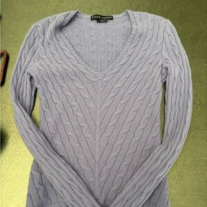 Ralph Lauren Black Label Lavender V-Neck Sweater